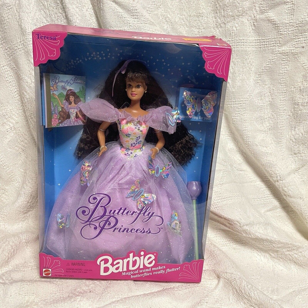 MATTEL 1994 Teresa BUTTERFLY PRINCESS Barbie Doll Brunette #13238 NEW NRFB